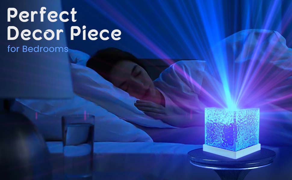 Projector Lights Ocean Wave, 3D Water Effect LED Night Light, Crystal Table Lamp With Remote 16 in 1 Dynamic Ocean Projector