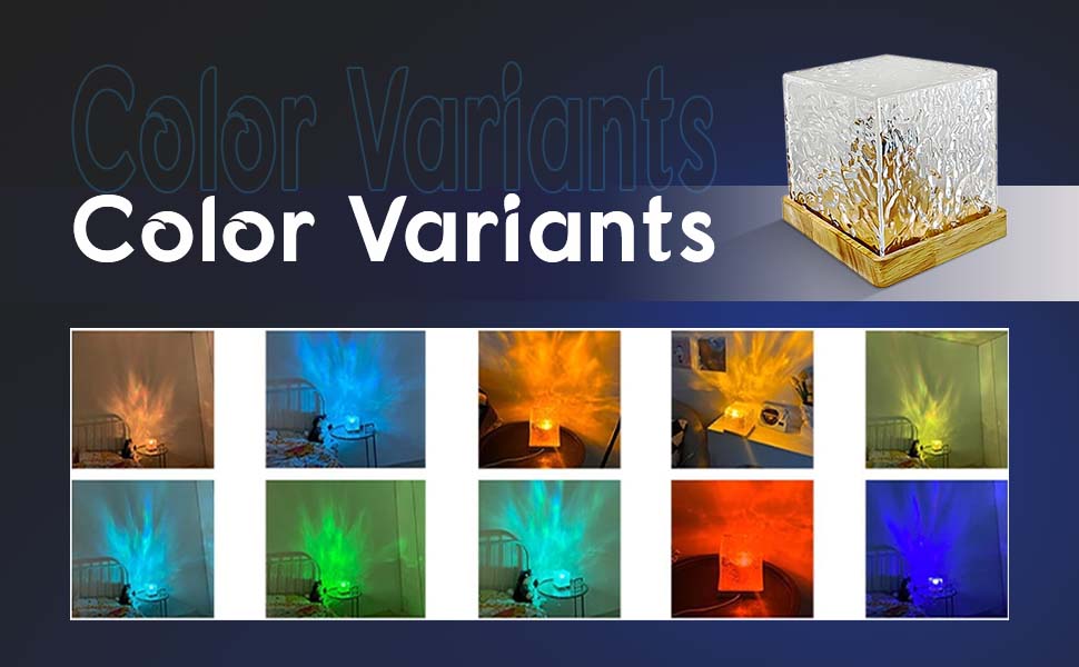 Projector Lights Ocean Wave, 3D Water Effect LED Night Light, Crystal Table Lamp With Remote 16 in 1 Dynamic Ocean Projector