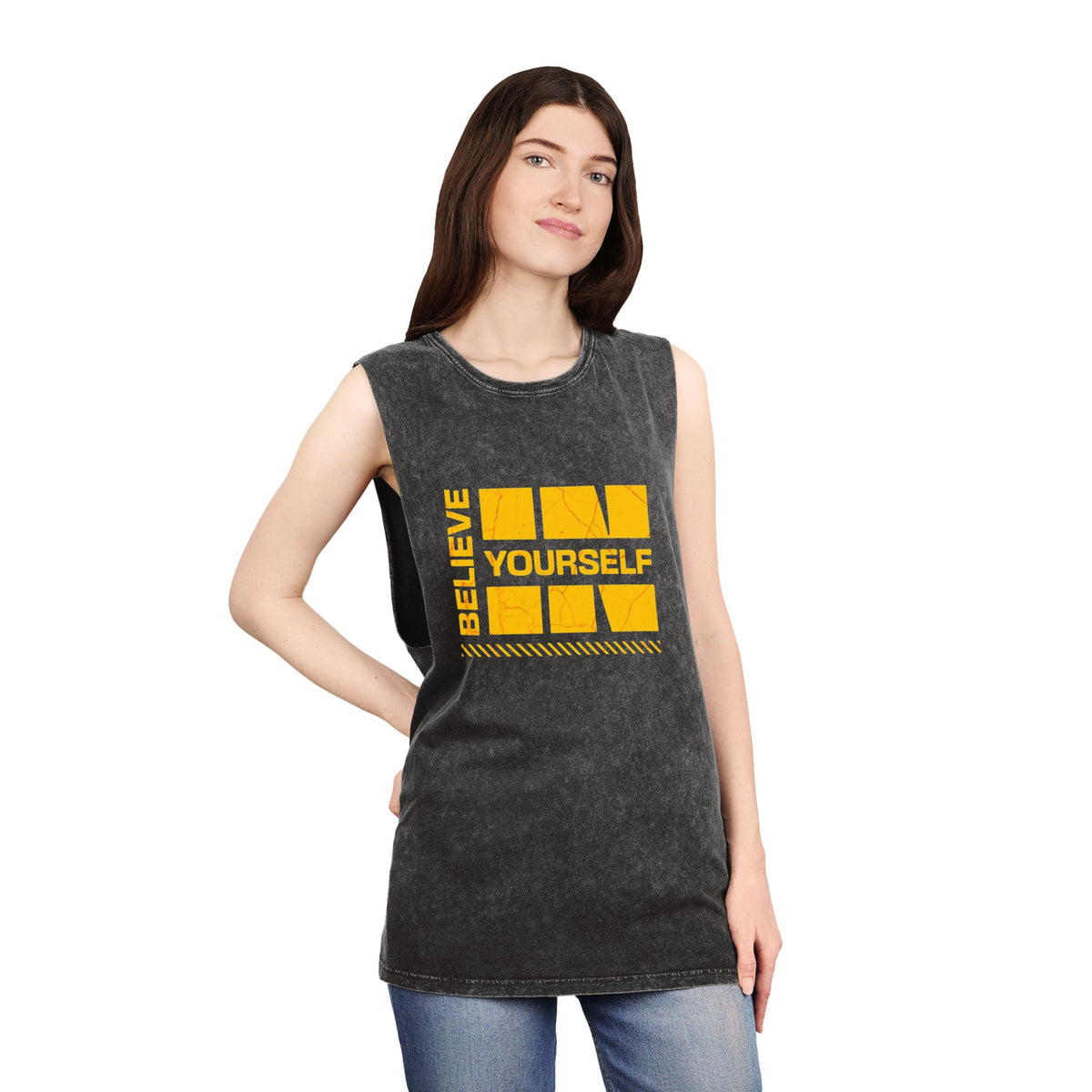 Believe in Yourself Stonewash Tank Top