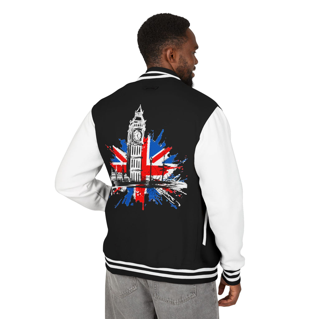 London Big Ben Union Jack Letterman Jacket
