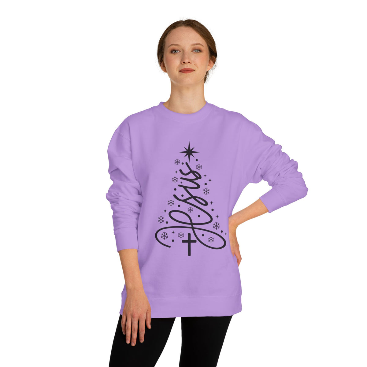 Minimalist Christmas Tree Crew Neck Sweatshirt