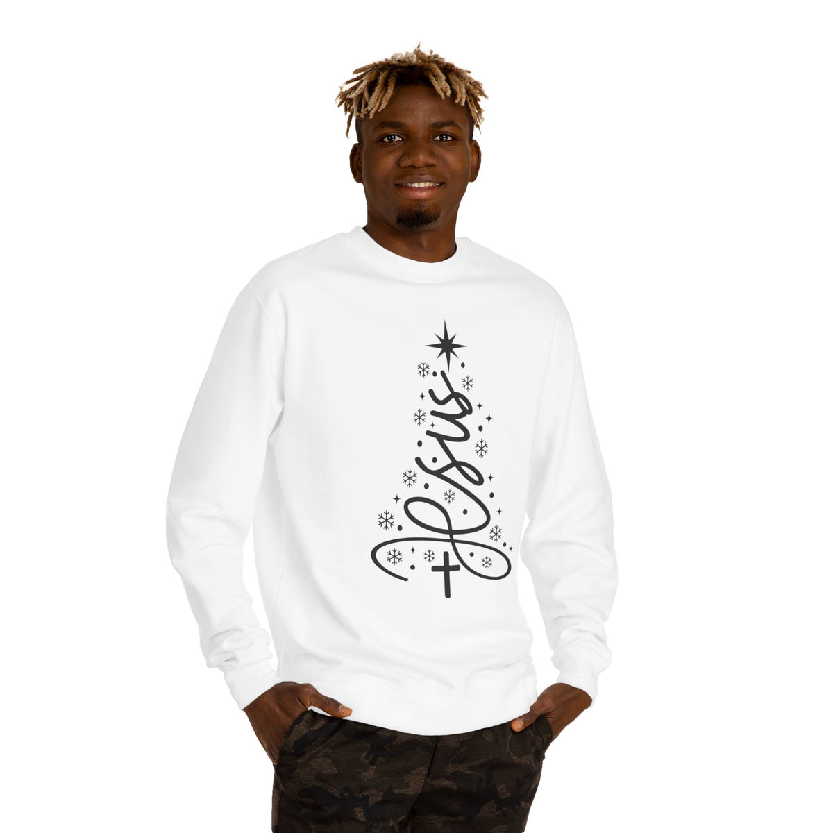 Minimalist Christmas Tree Crew Neck Sweatshirt