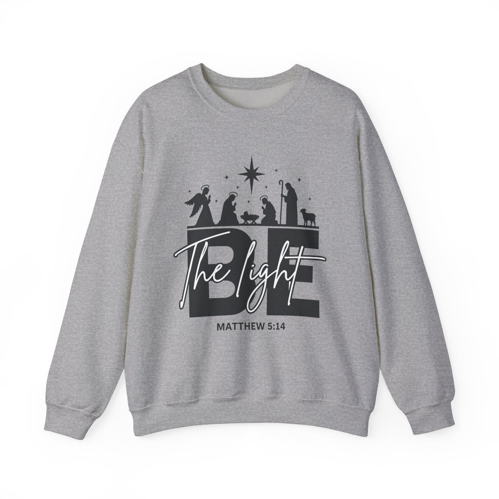 The Light Matthew 5:14 Christian Christmas Crewneck Sweatshirt