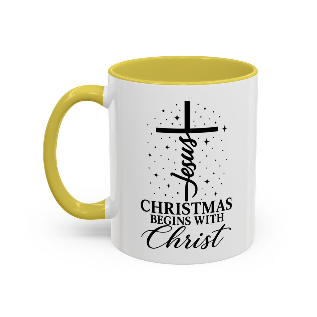 Christmas Begins with Christ Christian Mug