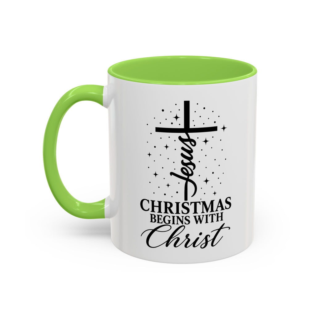 Christmas Begins with Christ Christian Mug