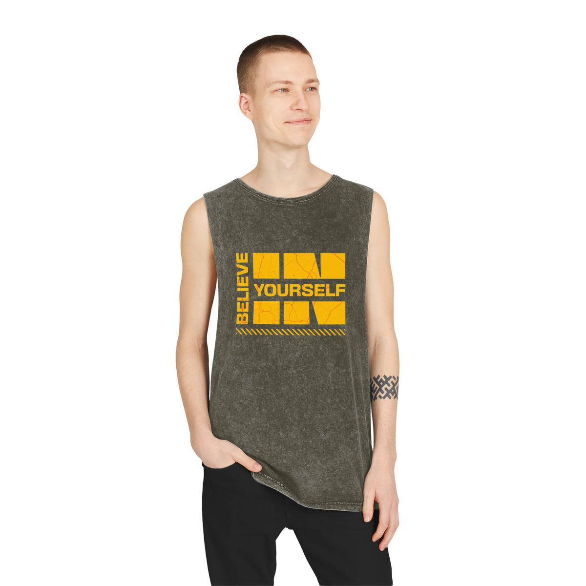 Believe in Yourself Stonewash Tank Top