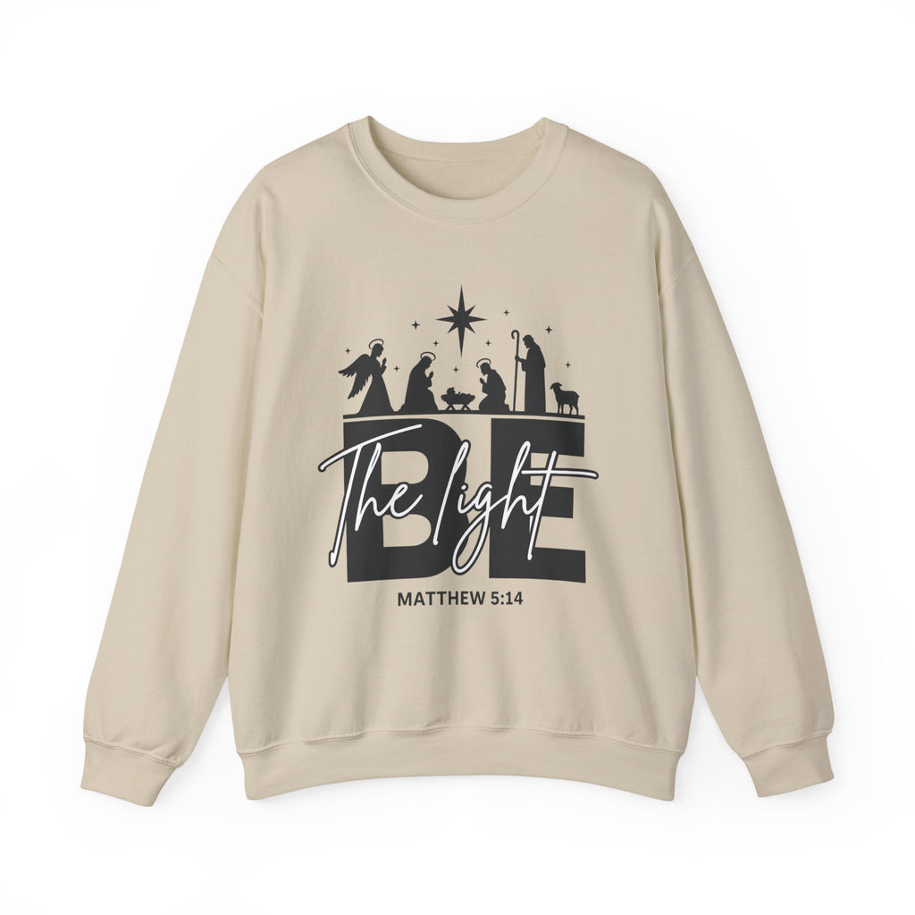 The Light Matthew 5:14 Christian Christmas Crewneck Sweatshirt