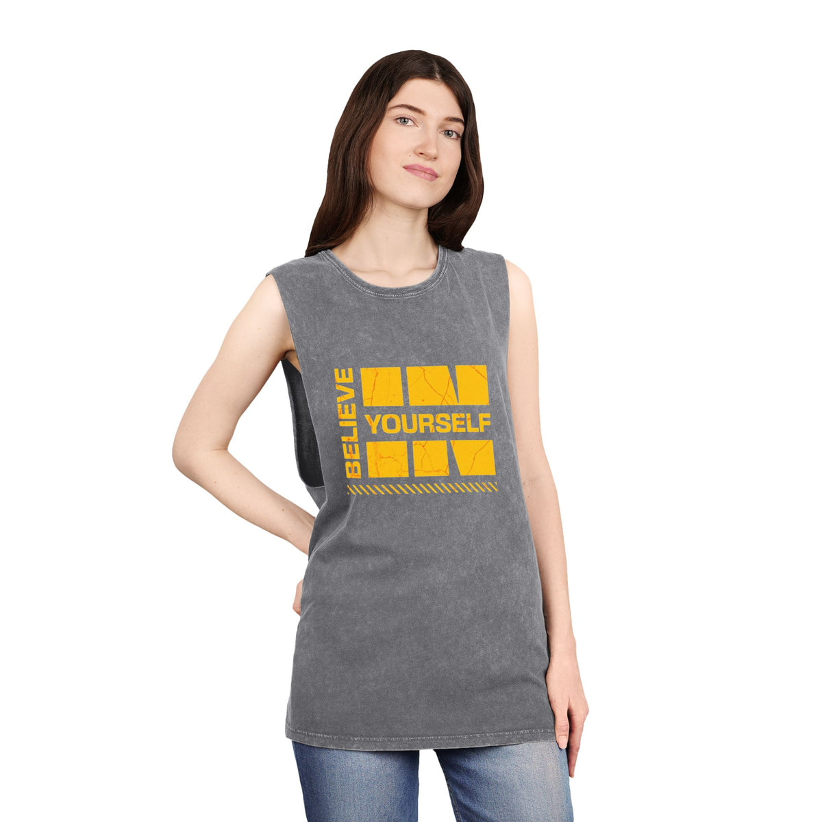 Believe in Yourself Stonewash Tank Top