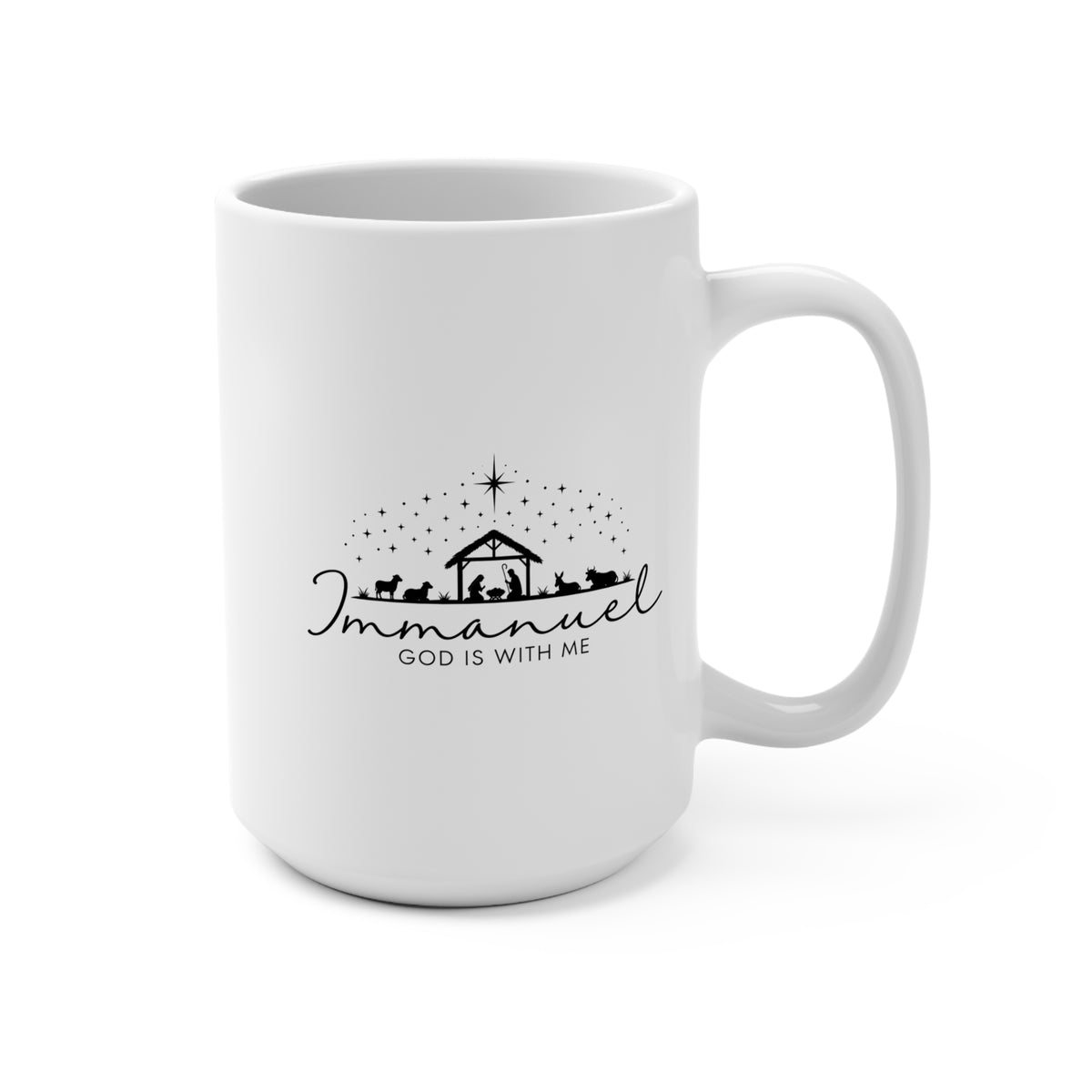 Immanuel God Is With Me 15oz Christmas Nativity Mug