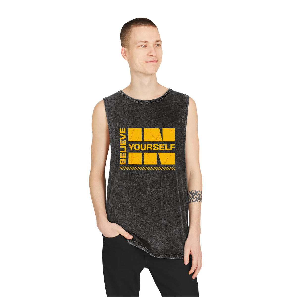 Believe in Yourself Stonewash Tank Top