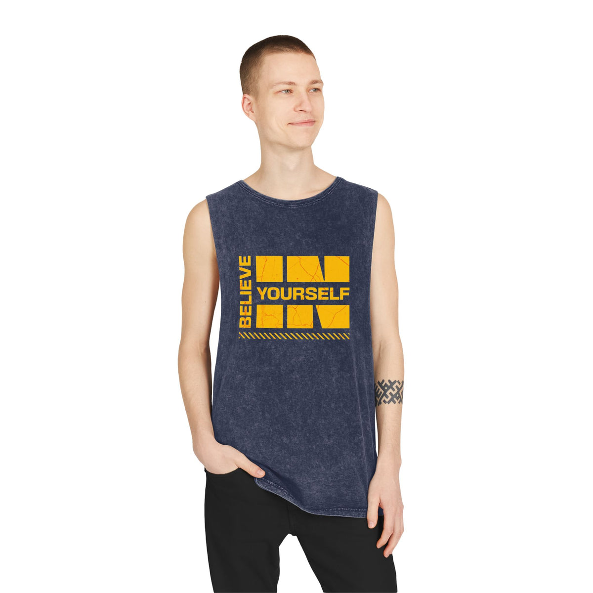 Believe in Yourself Stonewash Tank Top