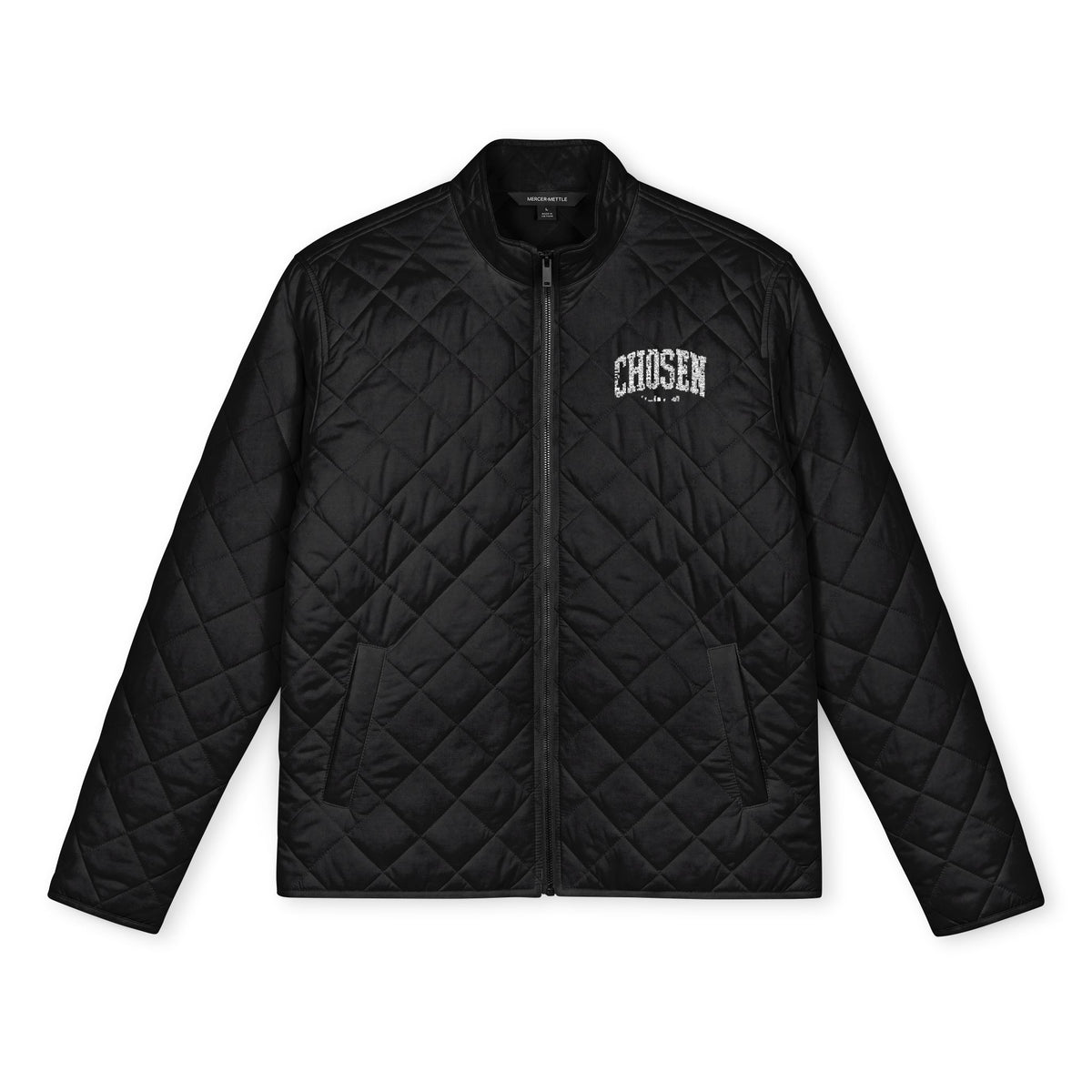 Men’s Quilted Full-Zip Jacket with Embroidered Logo