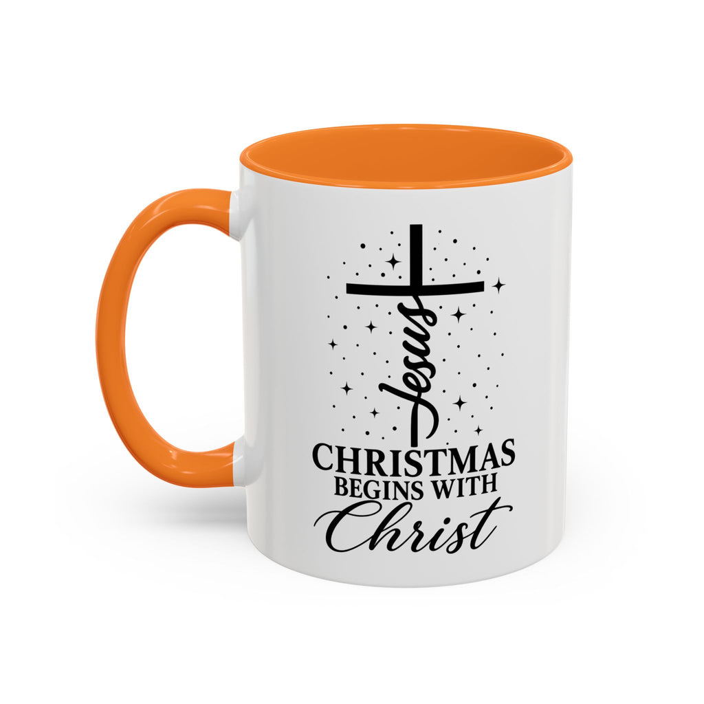 Christmas Begins with Christ Christian Mug