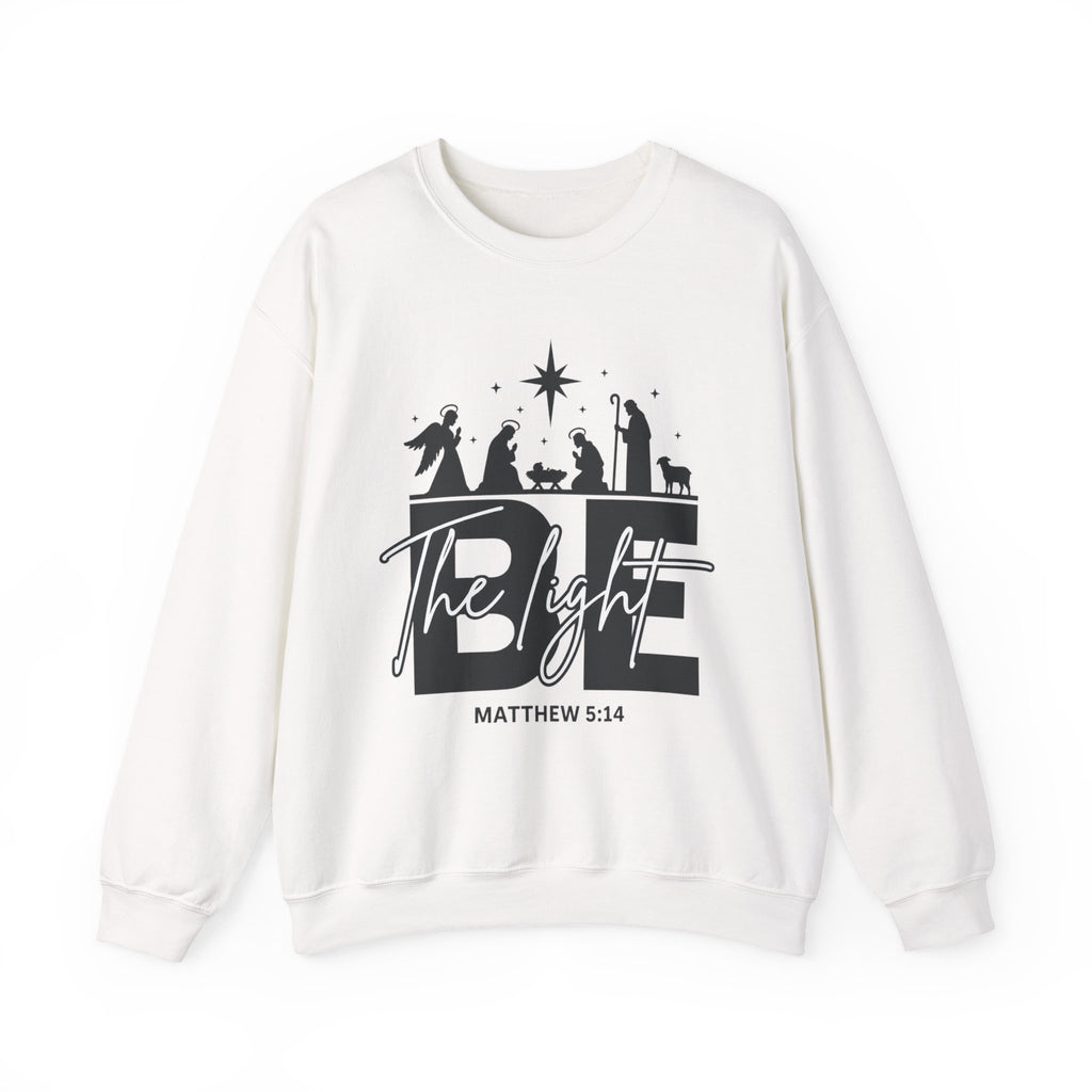 The Light Matthew 5:14 Christian Christmas Crewneck Sweatshirt