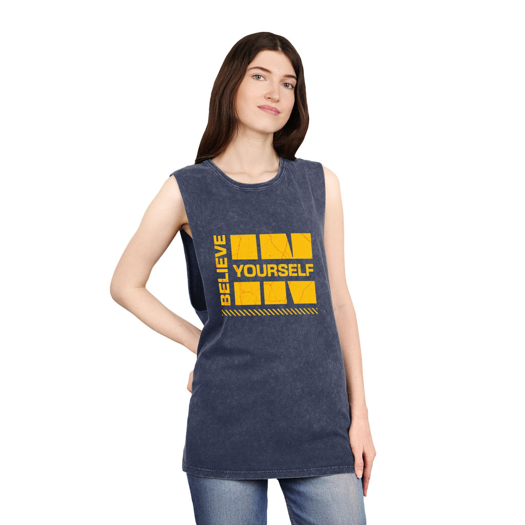 Believe in Yourself Stonewash Tank Top