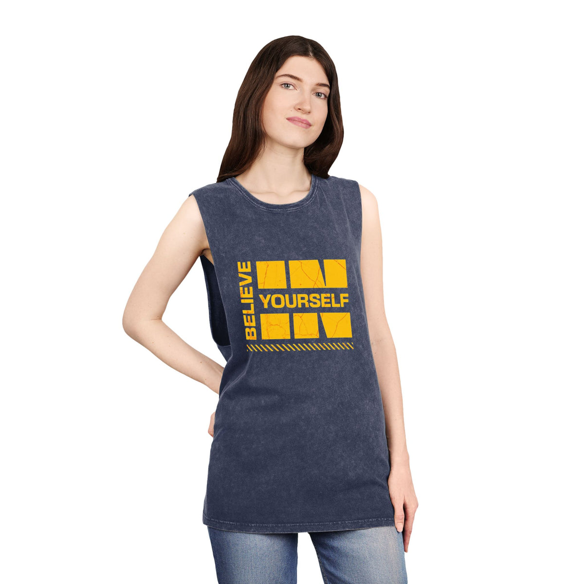 Believe in Yourself Stonewash Tank Top