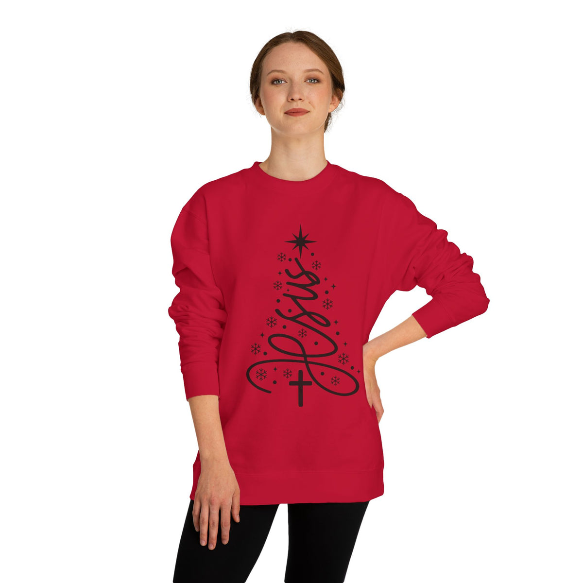 Minimalist Christmas Tree Crew Neck Sweatshirt