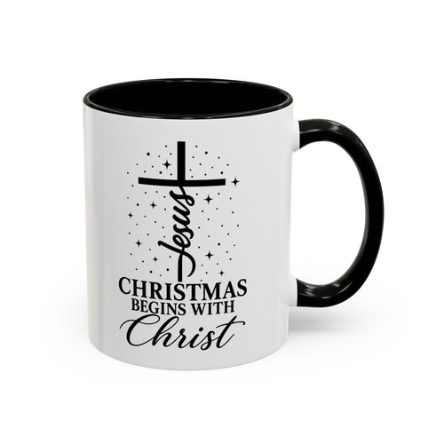 Christmas Begins with Christ Christian Mug