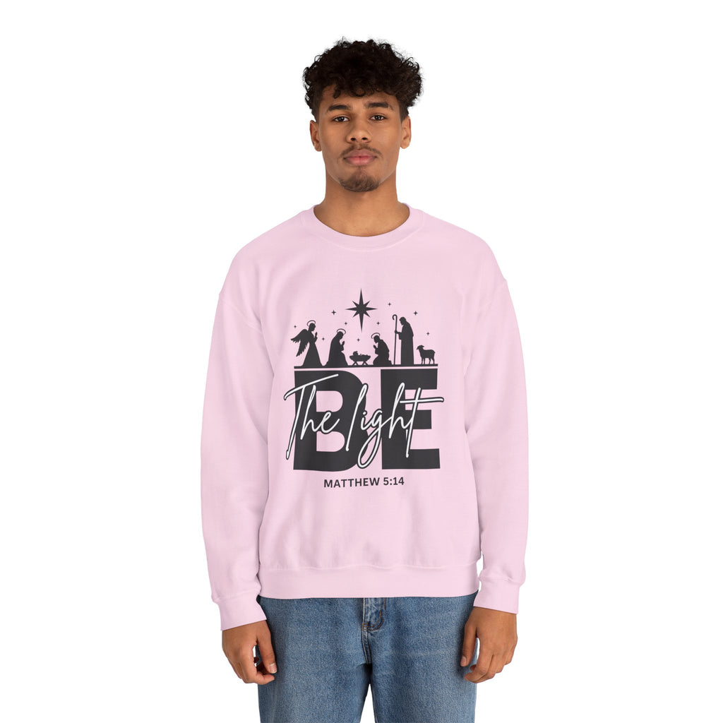 The Light Matthew 5:14 Christian Christmas Crewneck Sweatshirt