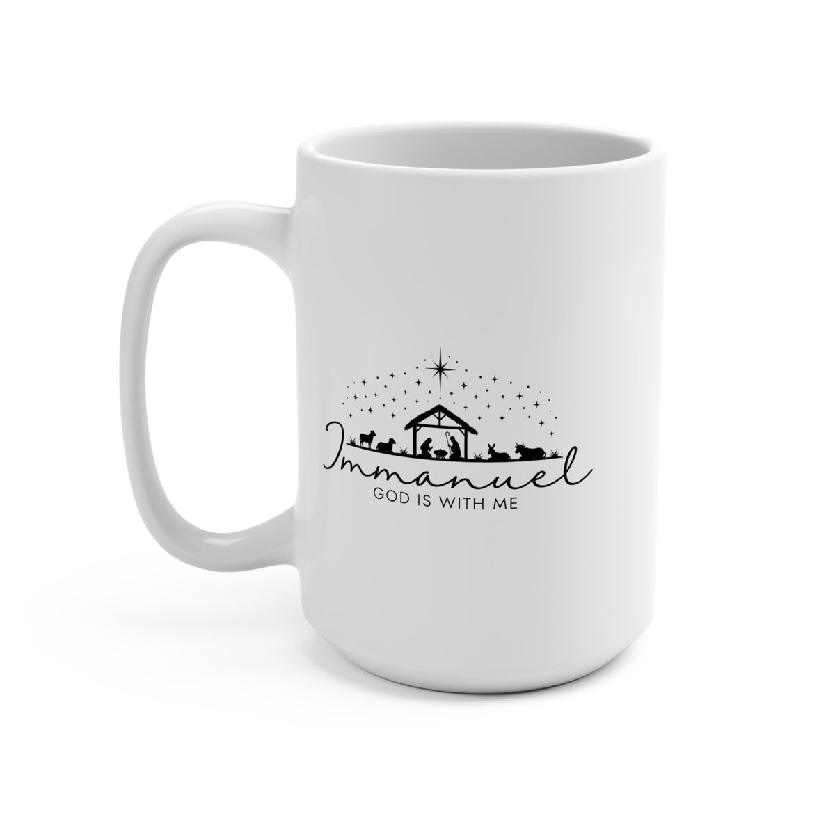 Immanuel God Is With Me 15oz Christmas Nativity Mug