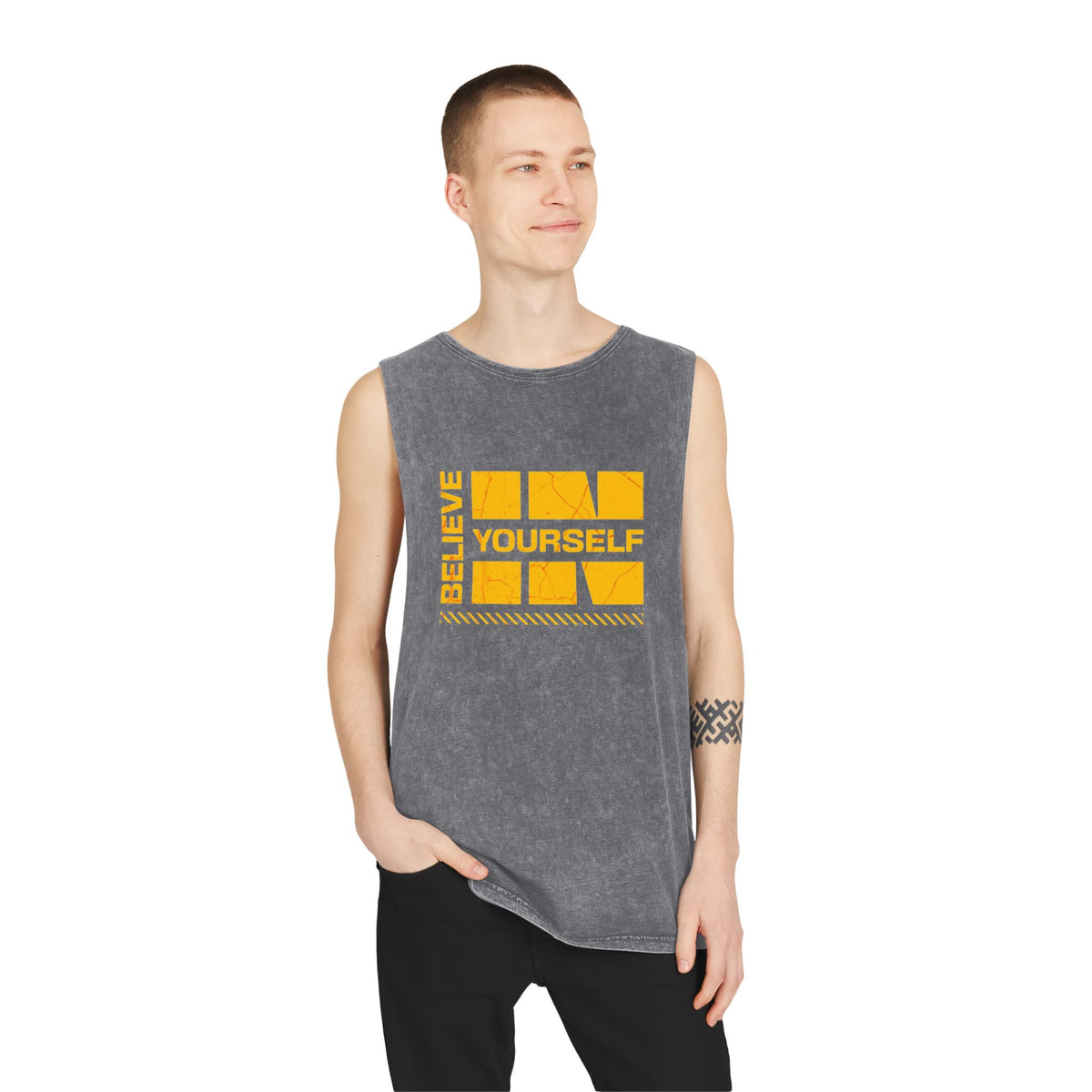 Believe in Yourself Stonewash Tank Top