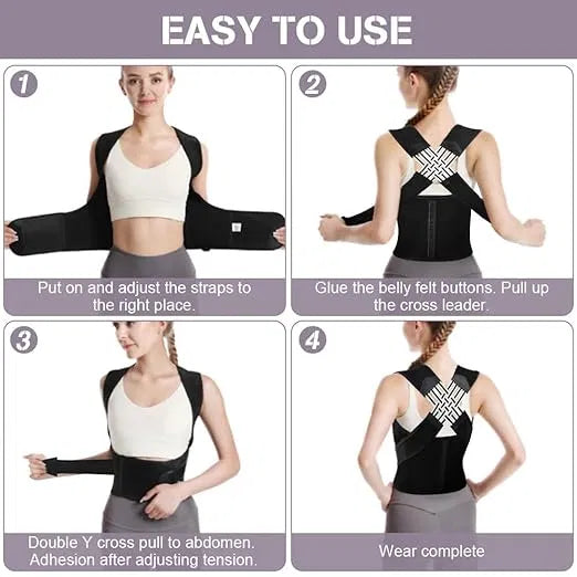Adjustable Posture Corrector – Back, Neck & Shoulder Support