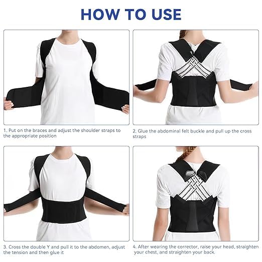 Adjustable Posture Corrector – Back, Neck & Shoulder Support